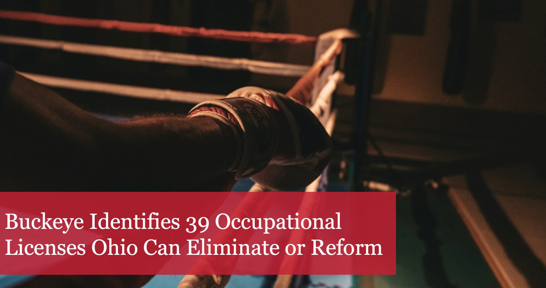 The Buckeye Institute Identifies 39 Occupational Licenses Ohio Can Eliminate or Reform The Buckeye Institute Identifies 39 Occupational Licenses Ohio Can Eliminate or Reform